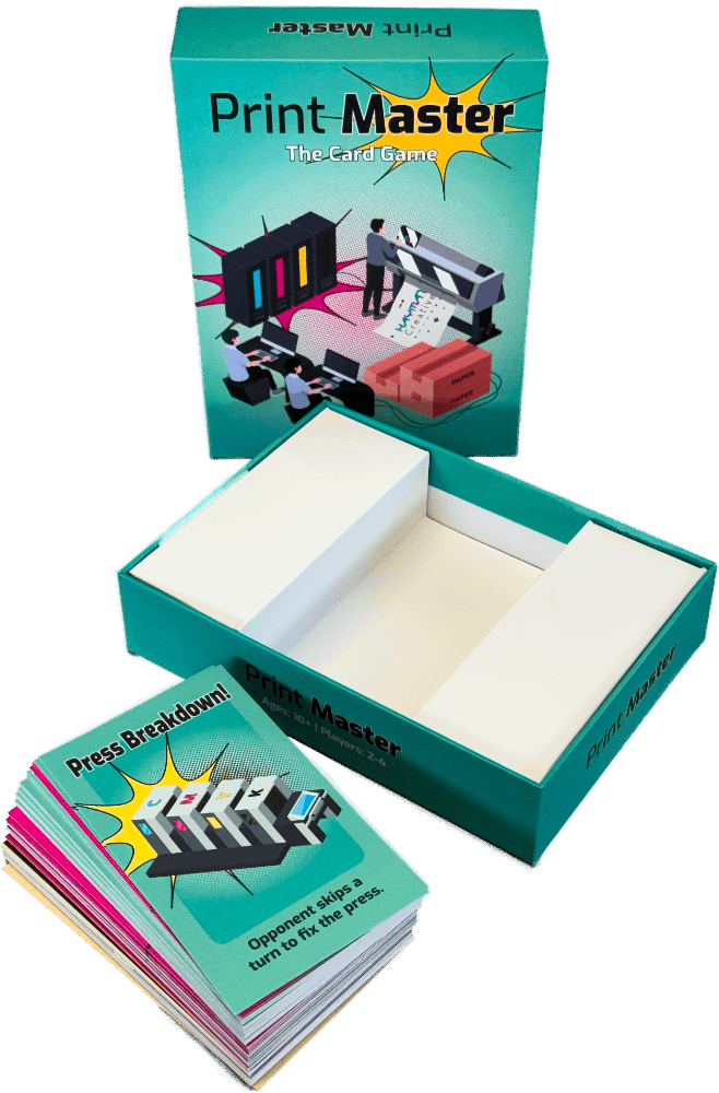 telescopic box for playing cards
